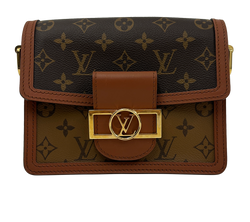 Dauphine, Piel/Canvas, Mono/Marron, Chip, 4*